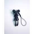 Reborn Bear Phone Strap(Black)